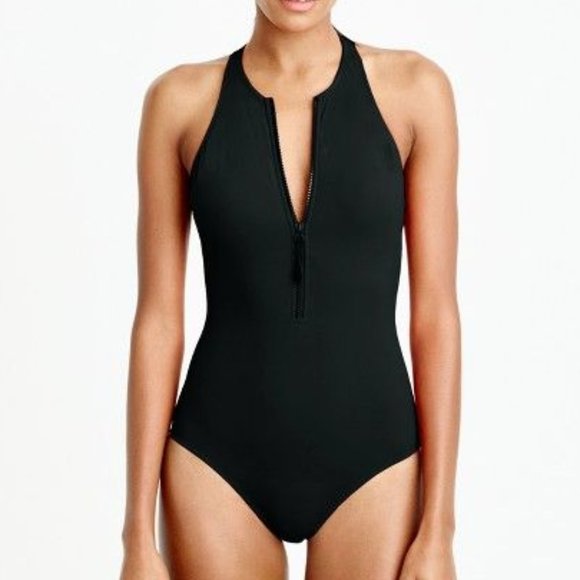 J. Crew Other - J.Crew Zip Up Racerback Swimsuit